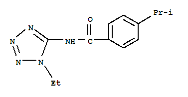 (9ci)-n-(1-乙基-1H-四唑-5-基)-4-(1-甲基乙基)-苯甲酰胺结构式_638146-73-3结构式