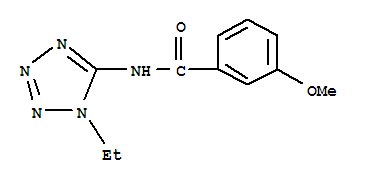(9ci)-n-(1-乙基-1H-四唑-5-基)-3-甲氧基-苯甲酰胺结构式_638146-79-9结构式