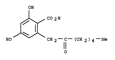 2,4-二羟基-6-(2-氧代庚基)苯甲酸结构式_63939-19-5结构式