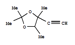 4-乙炔-2,2,4,5-四甲基-1,3-二氧戊环结构式_64031-35-2结构式