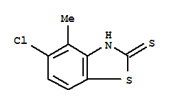 (9ci)-5-氯-4-甲基-2(3H)-苯并噻唑硫酮结构式_64036-75-5结构式