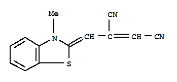 (2Z)-2-[(E)-(3-甲基-1,3-苯并噻唑-2(3H)-亚基)甲基]-2-丁烯二腈结构式_64226-16-0结构式