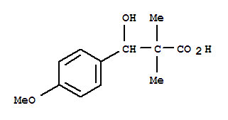 2,2-二甲基-3-羟基-3-(P-甲氧基苯基)丙酸结构式_64284-35-1结构式