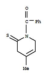 (7ci,8ci)-1-苯甲酰基-3,6-二氢-4-甲基-2(1H)-吡啶硫酮结构式_6431-26-1结构式