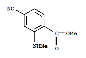 (9ci)-4-氰基-2-(甲基氨基)-苯甲酸甲酯结构式_64630-03-1结构式