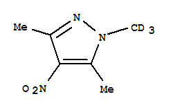 (9ci)-3,5-二甲基-1-(甲基-d3)-4-硝基-1H-吡唑结构式_64678-72-4结构式