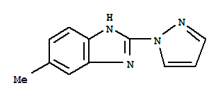 (9ci)-5-甲基-2-(1H-吡唑-1-基)-1H-苯并咪唑结构式_6488-89-7结构式