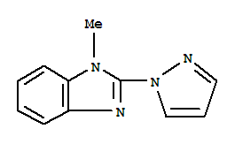 (9ci)-1-甲基-2-(1H-吡唑-1-基)-1H-苯并咪唑结构式_6488-97-7结构式