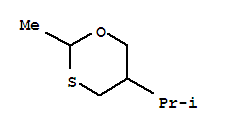(9ci)-2-甲基-5-(1-甲基乙基)-1,3-氧硫杂环己烷结构式_64931-59-5结构式