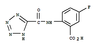 (9ci)-5-氟-2-[(1H-四唑-5-基羰基)氨基]-苯甲酸结构式_649766-37-0结构式