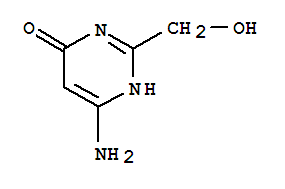 (9ci)-6-氨基-2-(羟基甲基)-4(1H)-嘧啶酮结构式_64994-47-4结构式