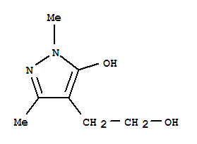 5-羟基-1,3-二甲基-1H-吡唑-4-乙醇结构式_65288-02-0结构式