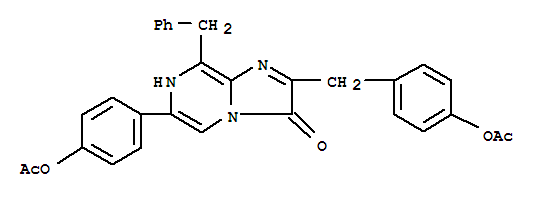 6-[4-(乙酰基氧基)苯基]-2-[[4-(乙酰基氧基)苯基]甲基]-8-(苯基甲基)-咪唑并[1,2-a]吡嗪-3(7h)-酮结构式_65417-18-7结构式
