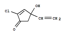 2-氯-4-乙烯-4-羟基-2-环戊烯-1-酮结构式_700869-78-9结构式