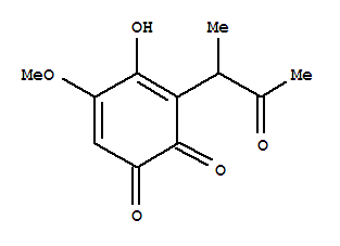 3,5-Cyclohexadiene-1,2-dione, 4-hydroxy-5-methoxy-3-(1-methyl-2-oxopropyl)-, (-)-(9ci)Structure,701917-29-5Structure 3,5-Cyclohexadiene-1,2-dione, 4-hydroxy-5-methoxy-3-(1-methyl-2-oxopropyl)-, (-)-(9ci) Structure,701917-29-5Structure