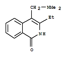 (9ci)-4-[(二甲基氨基)甲基]-3-乙基-1(2H)-异喹啉酮结构式_702707-76-4结构式