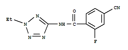(9ci)-4-氰基-n-(2-乙基-2H-四唑-5-基)-2-氟-苯甲酰胺结构式_704875-40-1结构式