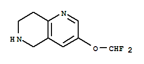 (9ci)-3-(二氟甲氧基)-5,6,7,8-四氢-1,6-萘啶结构式_705925-03-7结构式