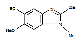 (9ci)-6-甲氧基-1,2-二甲基-1H-苯并咪唑-5-醇结构式_705927-96-4结构式