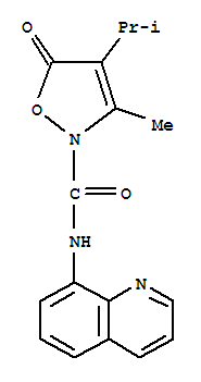  3-甲基-4-(1-甲基乙基)-5-氧代-n-8-喹啉-2(5H)-异噁唑羧酰胺结构式_706803-58-9结构式
