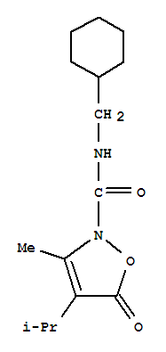  n-(环己基甲基)-3-甲基-4-(1-甲基乙基)-5-氧代-2(5H)-异噁唑羧酰胺结构式_706803-60-3结构式