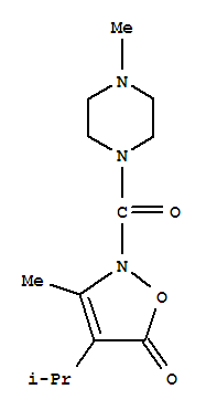 (9ci)-1-甲基-4-[[3-甲基-4-(1-甲基乙基)-5-氧代-2(5h)-异噁唑基]羰基]-哌嗪结构式_706804-15-1结构式
