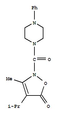 (9ci)-1-[[3-甲基-4-(1-甲基乙基)-5-氧代-2(5h)-异噁唑基]羰基]-4-苯基-哌嗪结构式_706804-19-5结构式