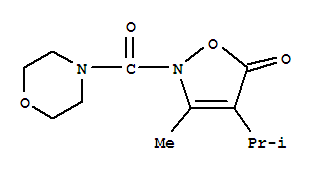 (9ci)-4-[[3-甲基-4-(1-甲基乙基)-5-氧代-2(5h)-异噁唑基]羰基]-吗啉结构式_706804-29-7结构式