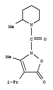 (9CI)-2-甲基-1-[[3-甲基-4-(1-甲基乙基)-5-氧代-2(5H)-异噁唑基]羰基]-哌啶结构式_706804-36-6结构式