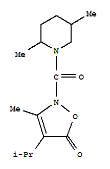 (9CI)-2,5-二甲基-1-[[3-甲基-4-(1-甲基乙基)-5-氧代-2(5H)-异噁唑基]羰基]-哌啶结构式_706805-03-0结构式