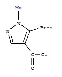 (9ci)-1-甲基-5-丙基-1H-吡唑-4-羰酰氯结构式_706819-89-8结构式
