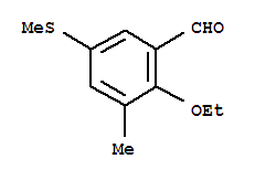 (9ci)-2-乙氧基-3-甲基-5-(甲基硫代)-苯甲醛结构式_708984-82-1结构式