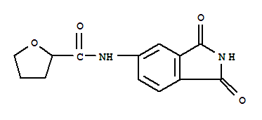 n-(2,3-二氢-1,3-二氧代-1H-异吲哚-5-基)四氢-2-呋喃羧酰胺结构式_709013-05-8结构式