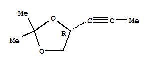 (4r)-(9ci)-2,2-二甲基-4-(1-丙炔)-1,3-二氧戊环结构式_710324-25-7结构式