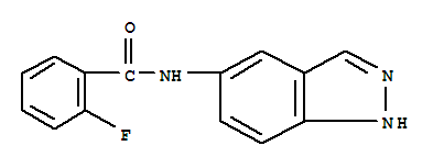 (9ci)-2-氟-n-1H-吲唑-5-基-苯甲酰胺结构式_710329-44-5结构式