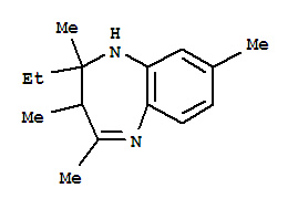 (9ci)-2-乙基-2,3-二氢-2,3,4,8-四甲基-1H-1,5-苯并二氮杂卓结构式_710355-62-7结构式