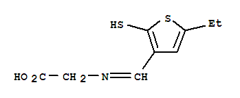 (9ci)-n-[(5-乙基-2-疏基-3-噻吩)亚甲基]-甘氨酸结构式_711593-43-0结构式