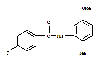 (9ci)-4-氟-n-(5-甲氧基-2-甲基苯基)-苯甲酰胺结构式_712298-94-7结构式