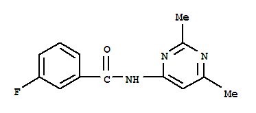 (9ci)-n-(2,6-二甲基-4-嘧啶)-3-氟-苯甲酰胺结构式_712309-05-2结构式