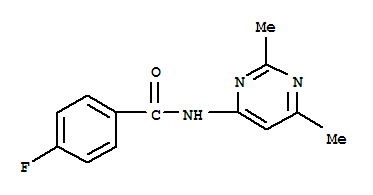 (9ci)-n-(2,6-二甲基-4-嘧啶)-4-氟-苯甲酰胺结构式_712309-08-5结构式