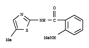 (9ci)-2-(甲基氨基)-n-(5-甲基-2-噻唑)-苯甲酰胺结构式_712309-17-6结构式