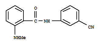 (9ci)-n-(3-氰基苯基)-2-(甲基氨基)-苯甲酰胺结构式_712309-25-6结构式