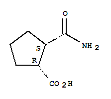 (1r,2s)-rel-(-)-(9ci)-2-(氨基羰基)-环戊烷羧酸结构式_714192-66-2结构式