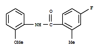 (9ci)-4-氟-n-(2-甲氧基苯基)-2-甲基-苯甲酰胺结构式_714204-21-4结构式