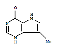 (9ci)-1,5-二氢-7-甲基-4H-吡咯并[3,2-d]嘧啶-4-酮结构式_71435-37-5结构式