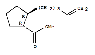 (1r,2r)-rel-(9ci)-2-(4-戊烯基)-环戊烷羧酸甲酯结构式_714957-63-8结构式
