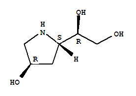 (1r)-(9ci)-1-[(2s,4r)-4-羟基-2-吡咯烷]-1,2-乙烷二醇结构式_716312-21-9结构式