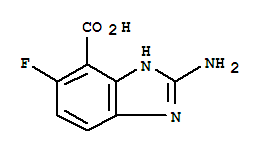 (9ci)-2-氨基-5-氟-1H-苯并咪唑-4-羧酸结构式_716362-28-6结构式