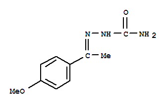 2-[1-(4-甲氧基苯基)亚乙基]-1-肼基羧酰胺结构式_717-14-6结构式