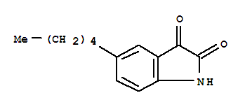 (9ci)-5-戊基-1H-吲哚-2,3-二酮结构式_717832-63-8结构式
